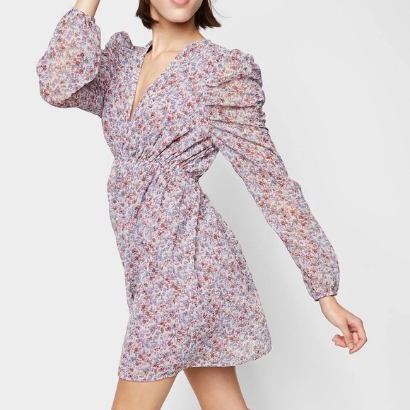 💜 Wild Fable Lavender Floral Dress - Picture 2 of 11